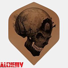ALCHEMY / Dart Flights / NO2 / Copper - Headstone Skull / pikado pera PIKADO.shop®1