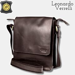 Moška usnjena naramna torba Leonardo Verelli / SIRIN / rjava PIKADO.shop®1