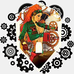 Pera za pikado strelice L-style "Steam Girl" Shape L3-PRO PIKADO.shop®1