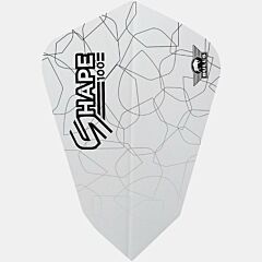 Pikado pera Bull's NL. / Shape 100 White Fantail Flight PIKADO.shop®1