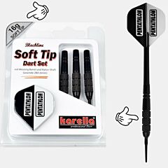 Pikado strelice KARELLA / BlackLine / 16g / Soft tip PIKADO.shop®1