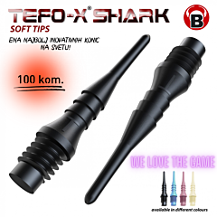 Plastične pikado špice BULL'S "Tefo-X® Shark" 6mm - 2BA (100 kom) PIKADO.shop®7