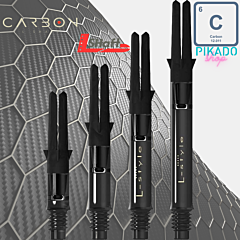 Nastavci za pikado strelice L-style "Carbon Silent Straight Spinner" Black PIKADO.shop® 