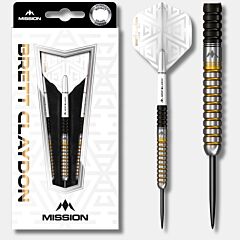 Steeldart strelice MISSION | Brett Claydon | Black-Gold  PIKADO.shop1