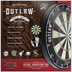 Klasična meta za pikado SHOT / Outlaw Bristle Dartboard PIKADO.shop®