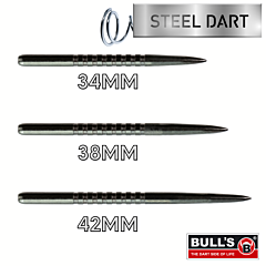 Metalne špice za pikado strelice BULL'S "GP3 Dart Point" Black PIKADO.shop®1