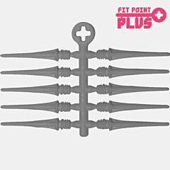 Kratke pikado špice  COSMO DARTS / Fit Point Plus  (2)  25mm / grey PIKADO.shop®1