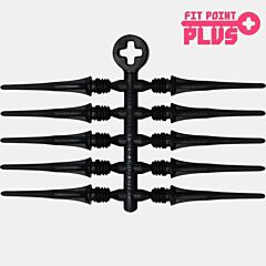 Kratke pikado špice  COSMO DARTS / Fit Point Plus  (2)  25mm / black PIKADO.shop®1
