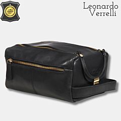Moška usnjena naramna torba Leonardo Verelli / SIRIN / črna PIKADO.shop®1