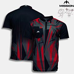 Dječja majica za pikado MISSION | Flint | Black-Red