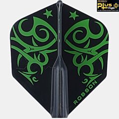 Pikado pera ROBSON Plus Dart Flight / Tribe Green PIKADO.shop®1