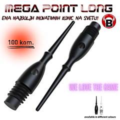 Plastične pikado špice  BULL'S "Mega Point Long" 6mm - 2BA (100 kom) PIKADO.shop®6