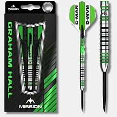 Steeldart strelice MISSION | Graham Hall | Black-Green  PIKADO.shop1