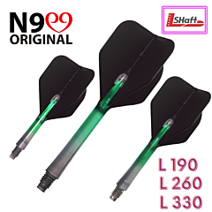 Nastavci za pikado strelice L-style N9 "Twin Color Lock Straight" Black-Green PIKADO.shop®1
