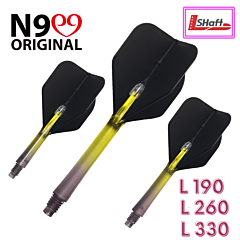 Nastavci za pikado strelice L-style N9 "Twin Color Lock Straight" Black-Yellow PIKADO.shop®1