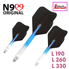 Nastavci za pikado strelice  L-style N9 "Twin Color Lock Straight" Clear-Blue PIKADO.shop® 1