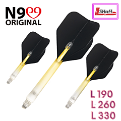 Nastavci za pikado strelice  L-style N9 "Twin Color Lock Straight" Clear-Orange PIKADO.shop®1