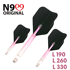 Nastavci za pikado strelice L-style N9 "Twin Color Lock Straight" Clear-Pink PIKADO.shop®1