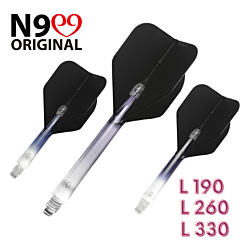 Nastavci za pikado strelice L-style N9 "Twin Color Lock Straight" Clear-Black PIKADO.shop®1