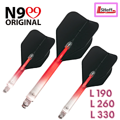 Nastavci za pikado strelice L-style N9 "Twin Color Lock Straight" Clear-Red PIKADO.shop®1